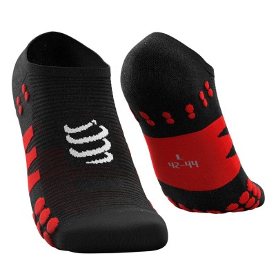 COMPRESSPORT NO SHOW SOCKS - BLACK/RED