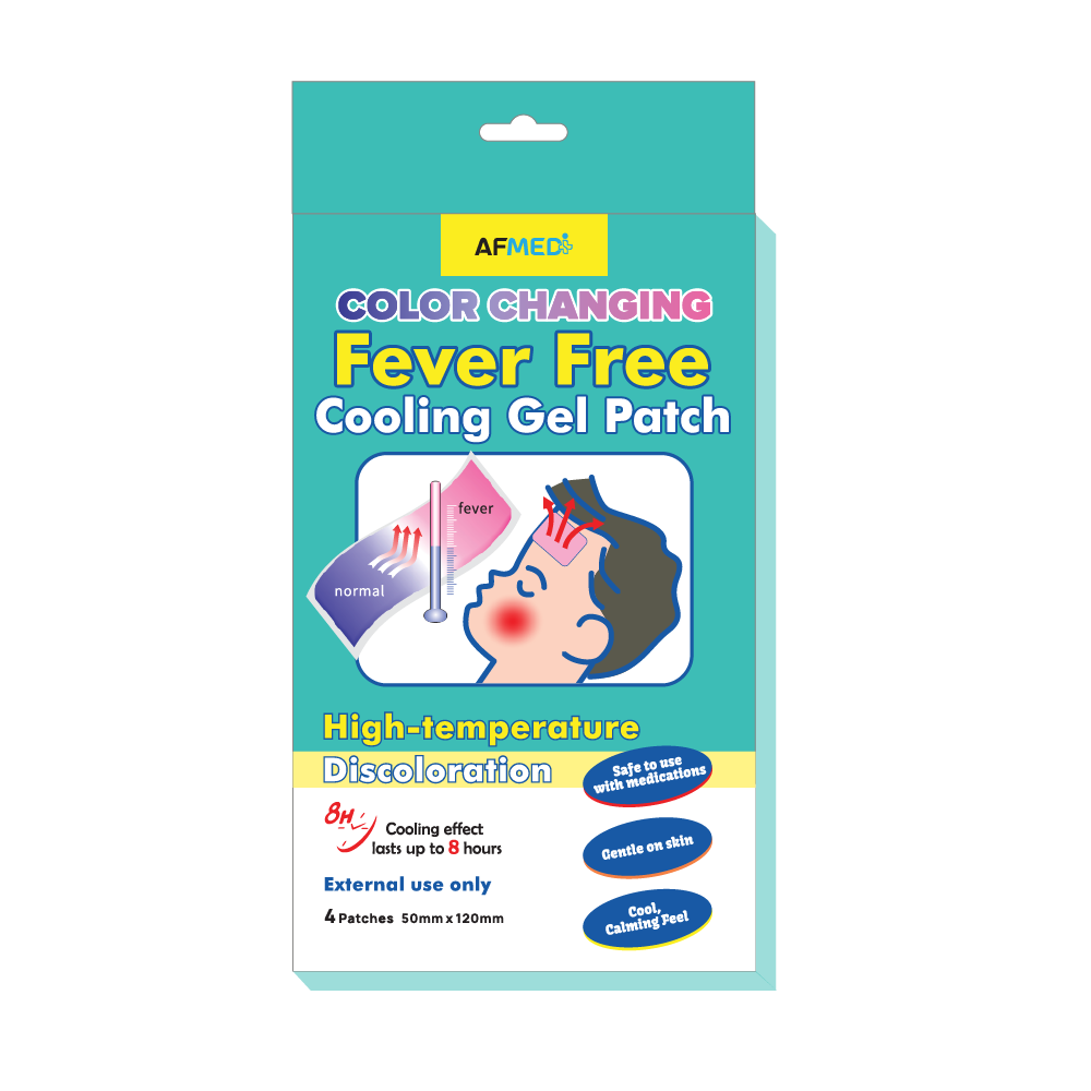 AirFIt Medi FEVER FREE Color Change Cooling Gel Patch - 4 patches