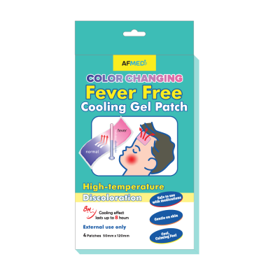 AirFIt Medi FEVER FREE Color Change Cooling Gel Patch - 4 patches