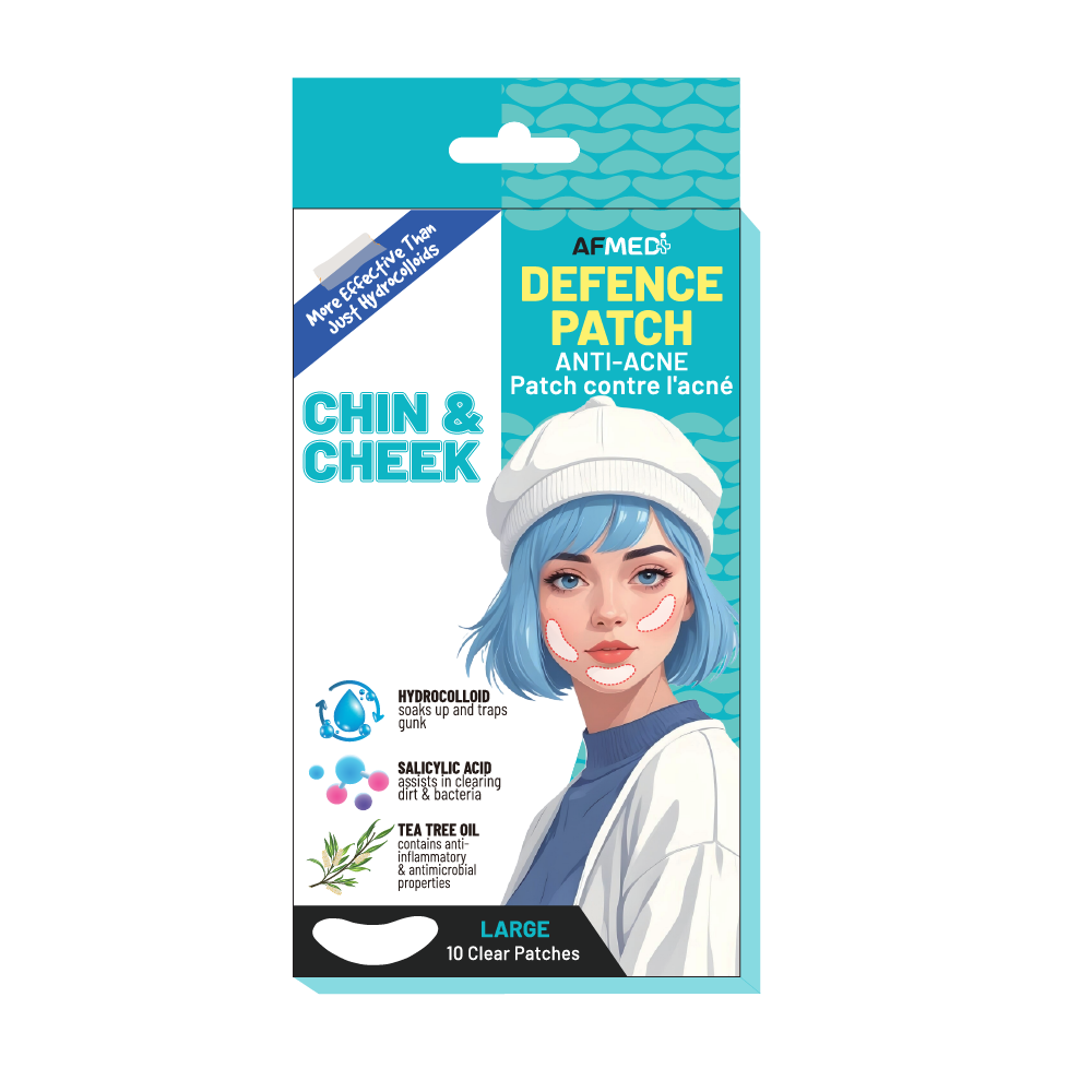 AirFit Medi Big Defence Chin & Cheek  Anti-Acne Patch w/Salicylic Acid & Tea Tree Oil - 10 patches