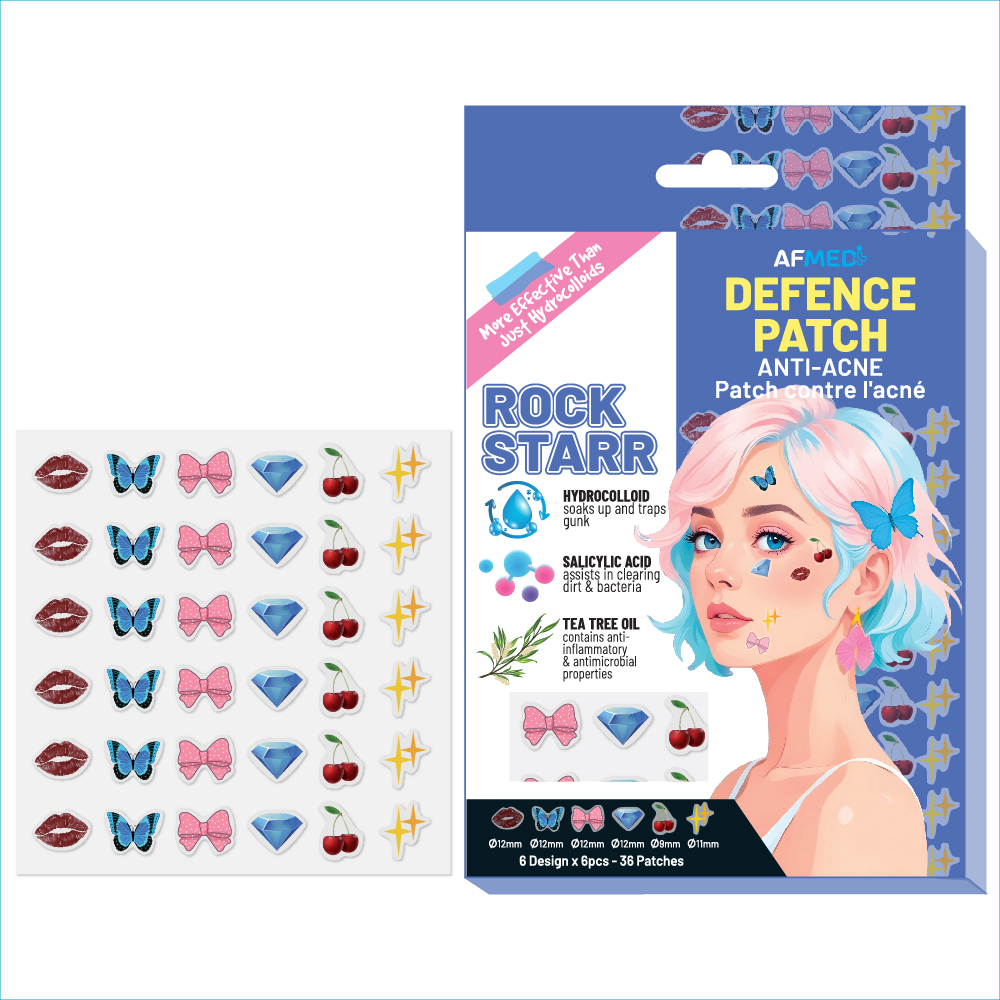 AIRFIT MEDI ROCKSTARR DEFENCE ANTI-ACNE PATCH W/SALICYLIC ACID & TEA TREE OIL - 36 PATCHES
