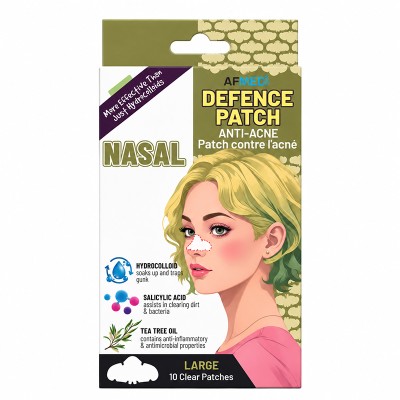 AF MEDI BIG DEFENCE NASAL ANTI-ACNE PATCH W/SALICYLIC ACID & TEA TREE OIL - 10 PATCHES