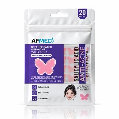 AF MEDI BUTTERFLY KISSES ANTI-ACNE PATCH W/SALICYLIC ACID & TEA TREE OIL - 20 PATCHES