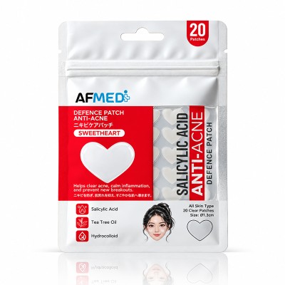 AF MEDI SWEETHEART ANTI-ACNE PATCH W/SALICYLIC ACID & TEA TREE OIL - 20 PATCHES