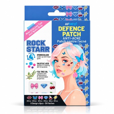 AF MEDI ROCKSTARR DEFENCE ANTI-ACNE PATCH W/SALICYLIC ACID & TEA TREE OIL - 36 PATCHES