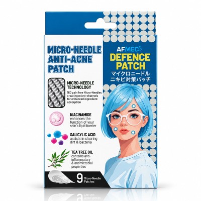 AF MEDI DEFENCE MICRO NEEDLE ANTI-ACNE PATCH W/SALICYLIC ACID & TEA TREE OIL - 9 PATCHES