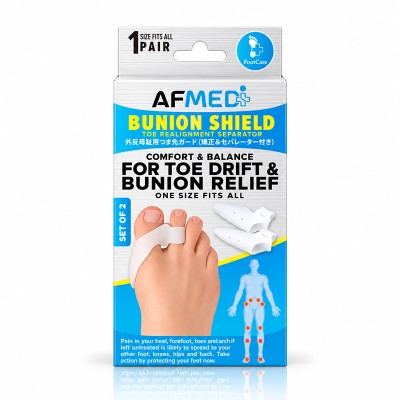 AF MEDI FOOTCARE TOE REALIGNMENT & SEPARATOR BUNION SHIELD - SET OF 2 AF MEDI FOOTCARE TOE REALIGNMENT & SEPARATOR BUNION SHIELD - SET OF 2