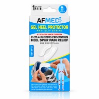AF MEDI FOOTCARE GEL HEEL PROTECTOR STRIPS - STICK ON SHOE DESIGN - 2 PIECE AF MEDI FOOTCARE GEL HEEL PROTECTOR STRIPS - STICK ON SHOE DESIGN - 2 PIECE