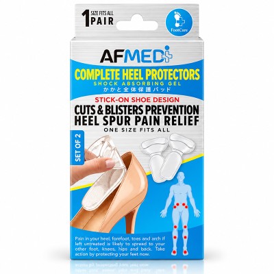 AF MEDI FOOTCARE COMPLETE HEEL PROTECTOR (STICK ON SHOE DESIGN) - 2 PIECE AF MEDI FOOTCARE COMPLETE HEEL PROTECTOR (STICK ON SHOE DESIGN) - 2 PIECE