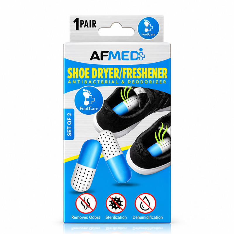 AF MEDI FOOTCARE SHOE DRYER/FRESHENER ANTIBACTERIAL & DEODORIZER - SET OF 2 AF MEDI FOOTCARE SHOE DRYER/FRESHENER ANTIBACTERIAL & DEODORIZER - SET OF 2