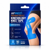 AF MEDI PREMIUM PRECUT KINESIOLOGY KNEE TAPE - 10 STRIPS (10 ELECTRIC BLUE) AF MEDI PREMIUM PRECUT KINESIOLOGY KNEE TAPE - 10 STRIPS (10 ELECTRIC BLUE)