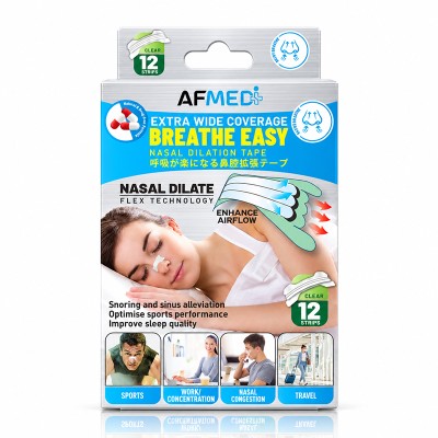 AF MEDI NASAL DILATION TAPE EXTRA WIDE COVERAGE - 12 CLEAR STRIPS