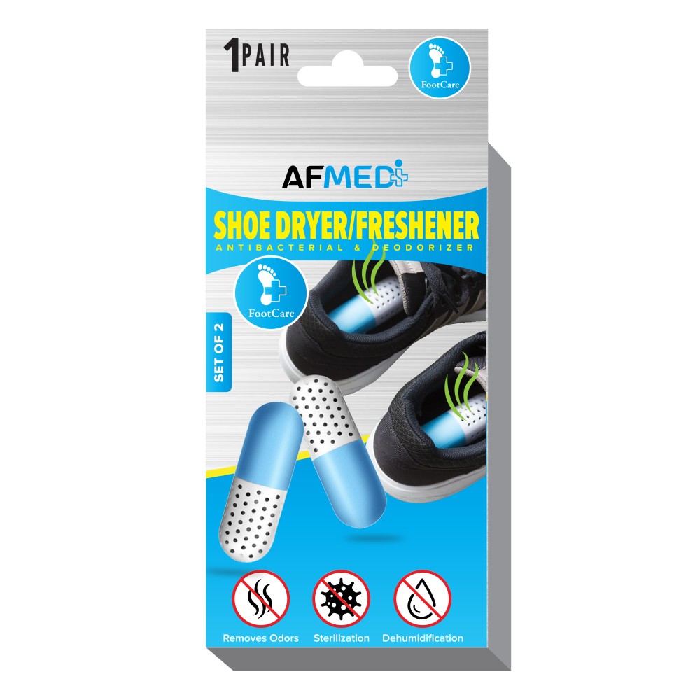 AF MEDI FOOTCARE SHOE DRYER/FRESHENER ANTIBACTERIAL & DEODORIZER - SET OF 2