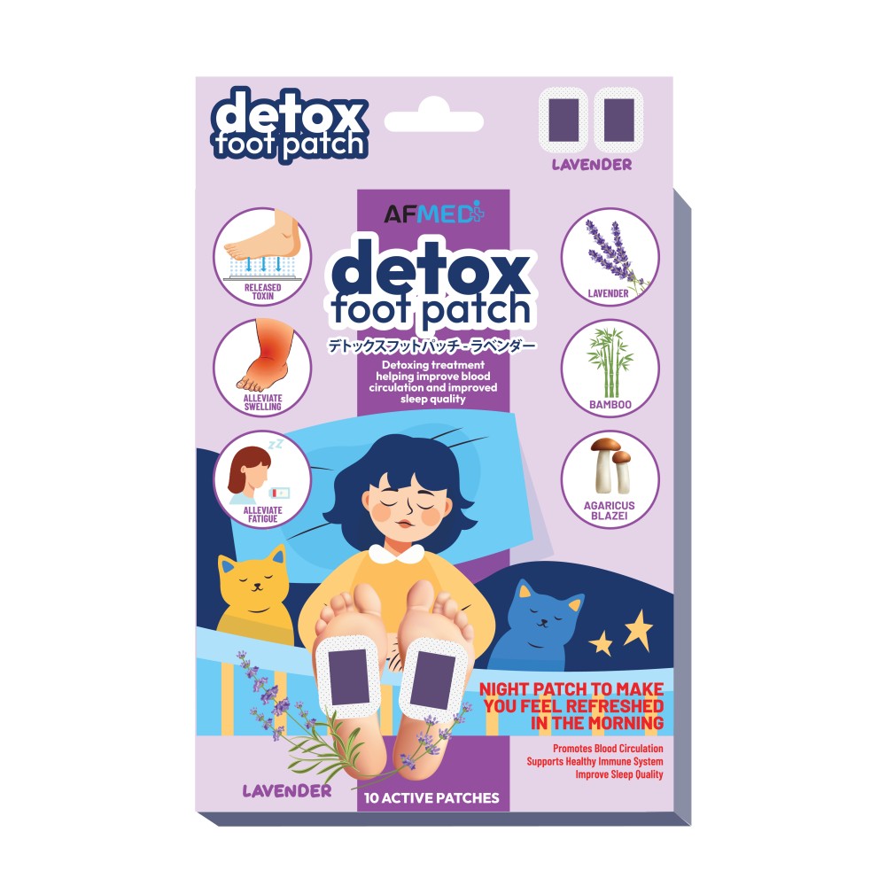 AF MEDI DETOX FOOT PATCH - 10 PATCHES - LAVENDER AF MEDI DETOX FOOT PATCH - 10 PATCHES - LAVENDER