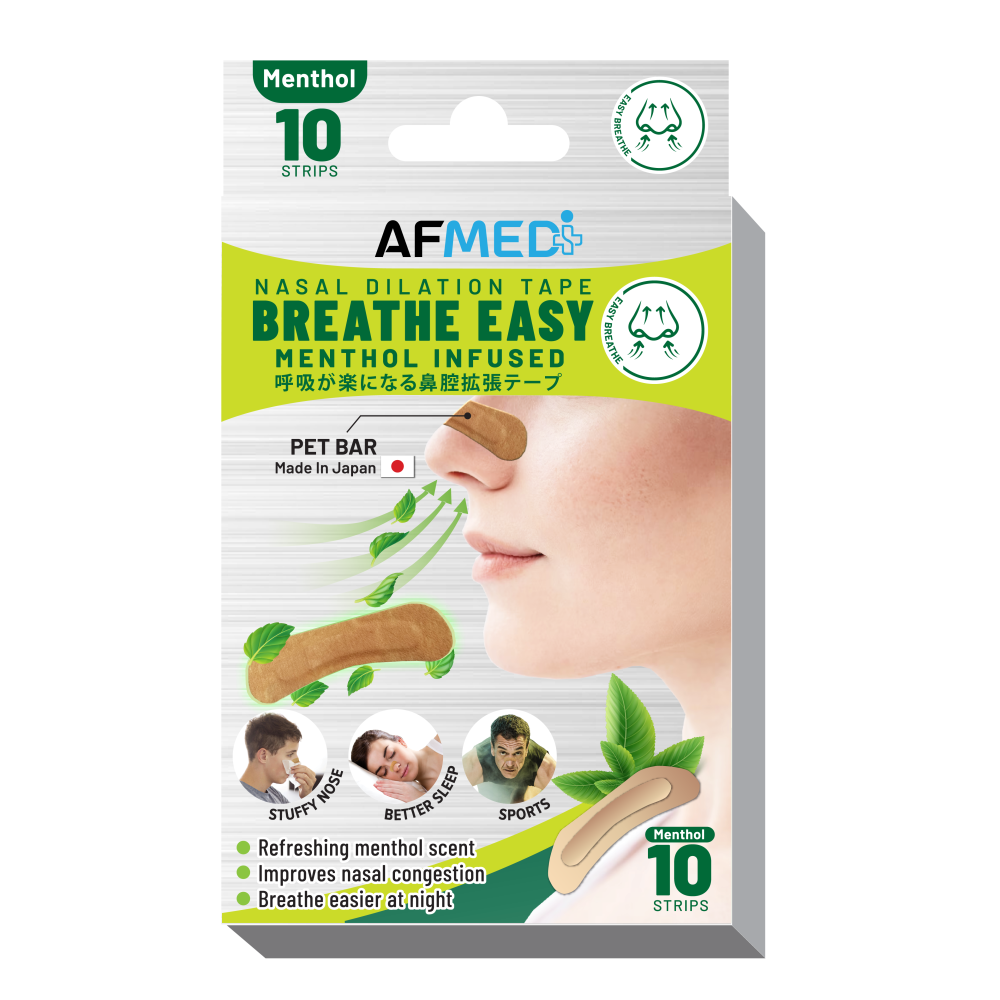 AF MEDI NASAL DILATION TAPE MENTHOL INFUSED - 10 MENTHOL STRIPS