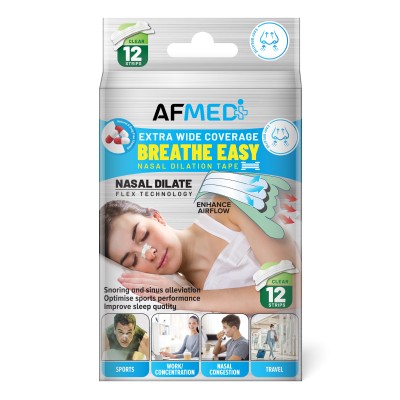 AF MEDI NASAL DILATION TAPE EXTRA WIDE COVERAGE - 12 CLEAR STRIPS