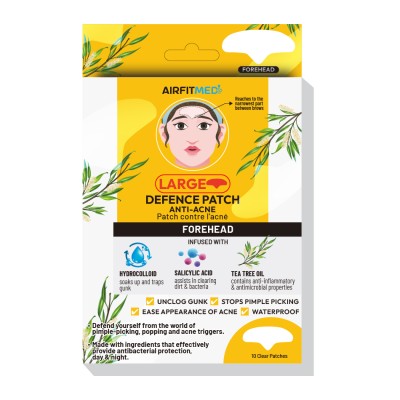 AirFit Medi Big Defence Forehead Anti-Acne Patch w/Salicylic Acid & Tea Tree Oil - 10 patches