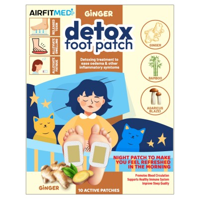 AirFIt Medi Detox Foot Patch - 10 patches - Ginger