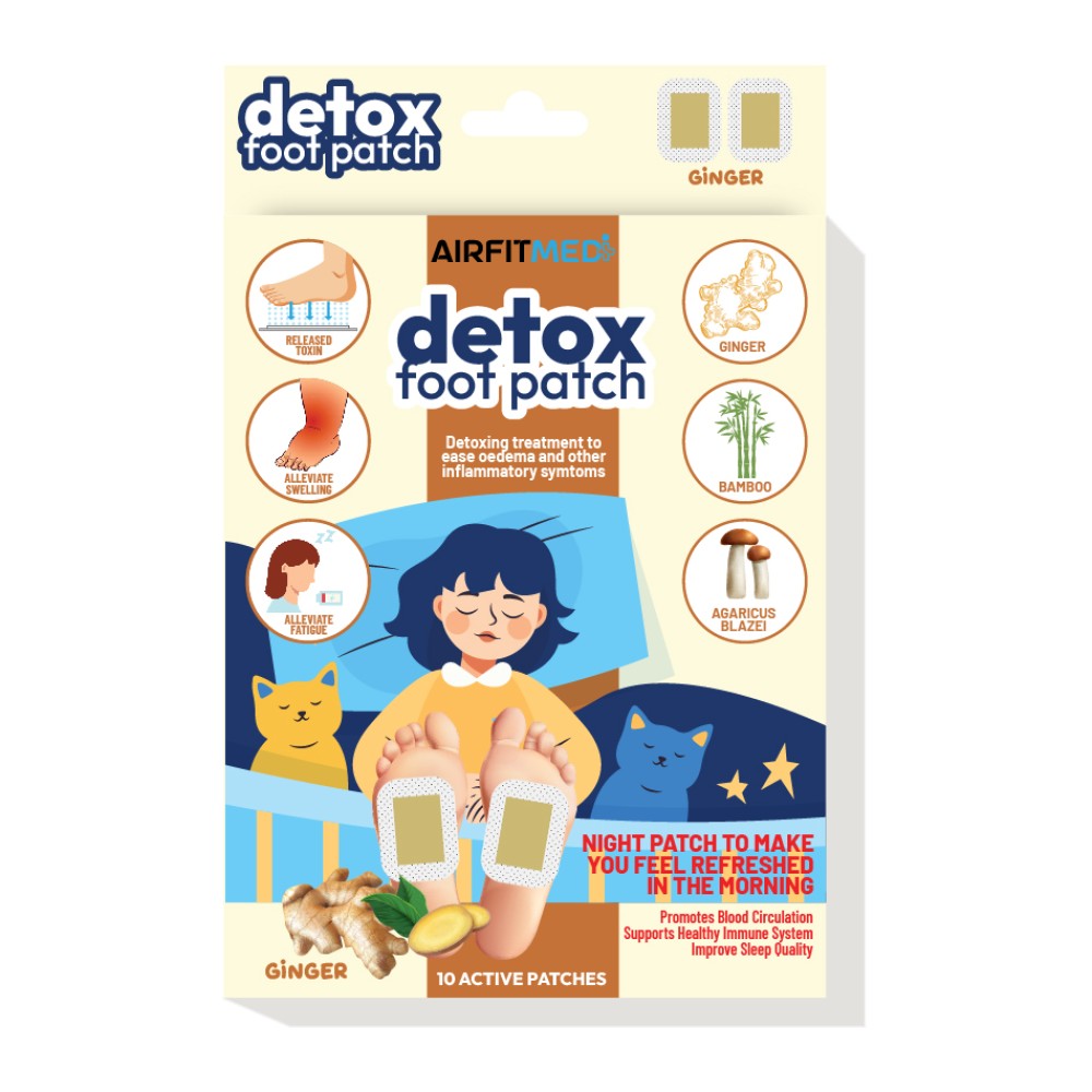 AirFIt Medi Detox Foot Patch - 10 patches - Ginger