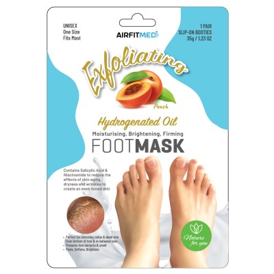 AirFit Medi Peach Exfoliation Foot Mask - 1 pair