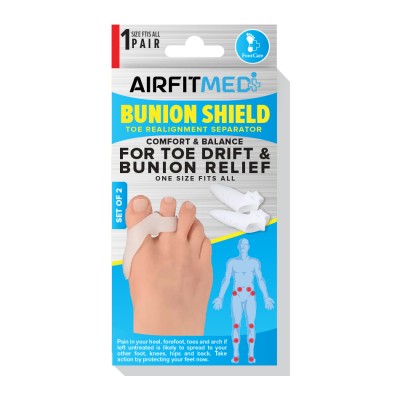 AIRFIT MEDI FOOTCARE TOE REALIGNMENT & SEPARATOR BUNION SHIELD - SET OF 2