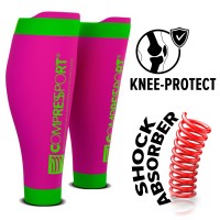 COMPRESSPORT R2V2 CALF SLEEVES - FLUO PINK (PAIR)