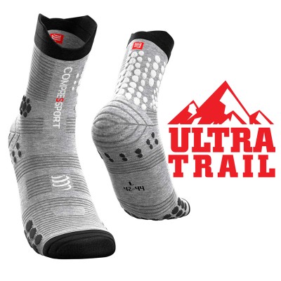 COMPRESSPORT PRO RACING SOCKS V3.0 TRAIL GREY MELANGE