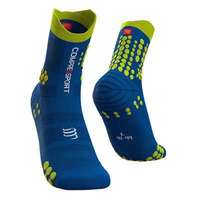 COMPRESSPORT PRO RACING SOCKS V3.0 TRAIL BLUE LIME