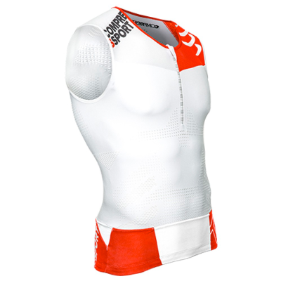 COMPRESSPORT UNISEX TRIATHLON TR3 AERO TANK - White