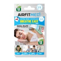 AirFIt Medi Nasal Dilation Tape Extra Wide Coverage - 12 Clear Strips