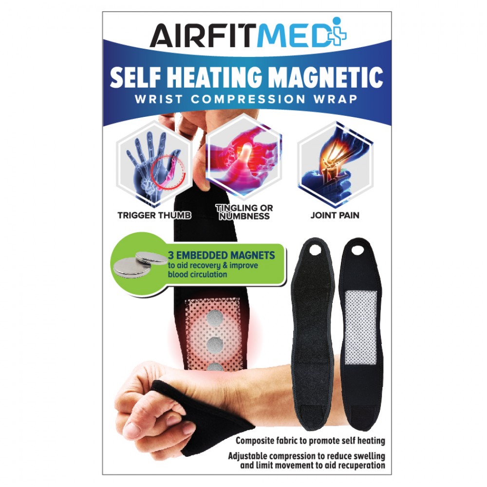 Airfit Medi Magnetic Self Heating Wrist Wrap