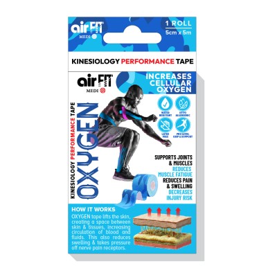 AIRFIT MEDI OXYGEN KINESIO TAPE - CAMO BLUE