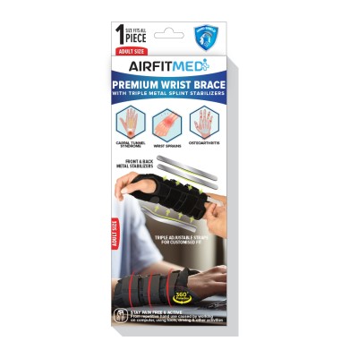 AirFit Medi Premium Wrist Brace With Triple Metal Splint Stabilize