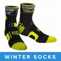 Compressport Winter Bike Socks - Black/Green