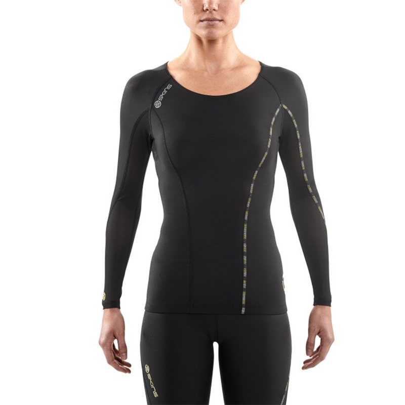 Emjay SKINS DNAmic Women Compression Long Sleeve Top Black