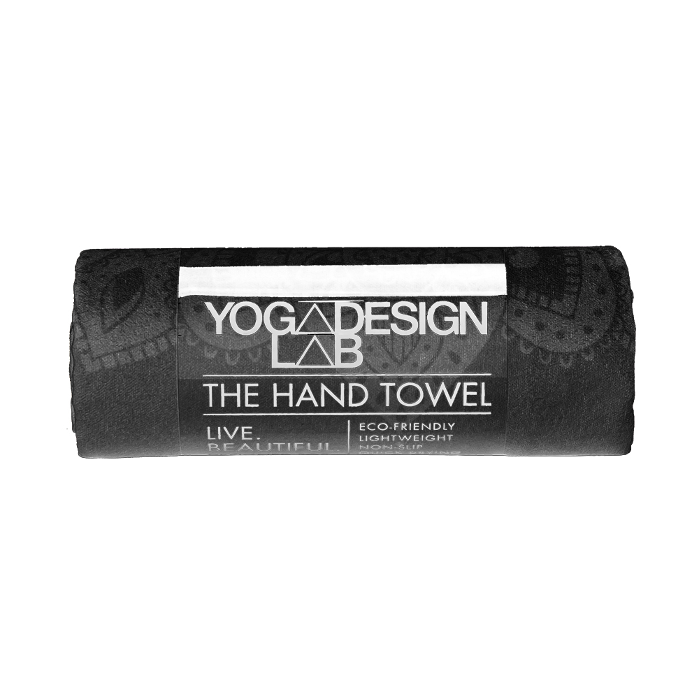Emjay YOGA DESIGN LAB Laser Cut Hand Towel Mandala Black